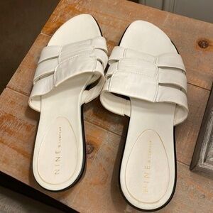 Nine and Company size 9 white sandals